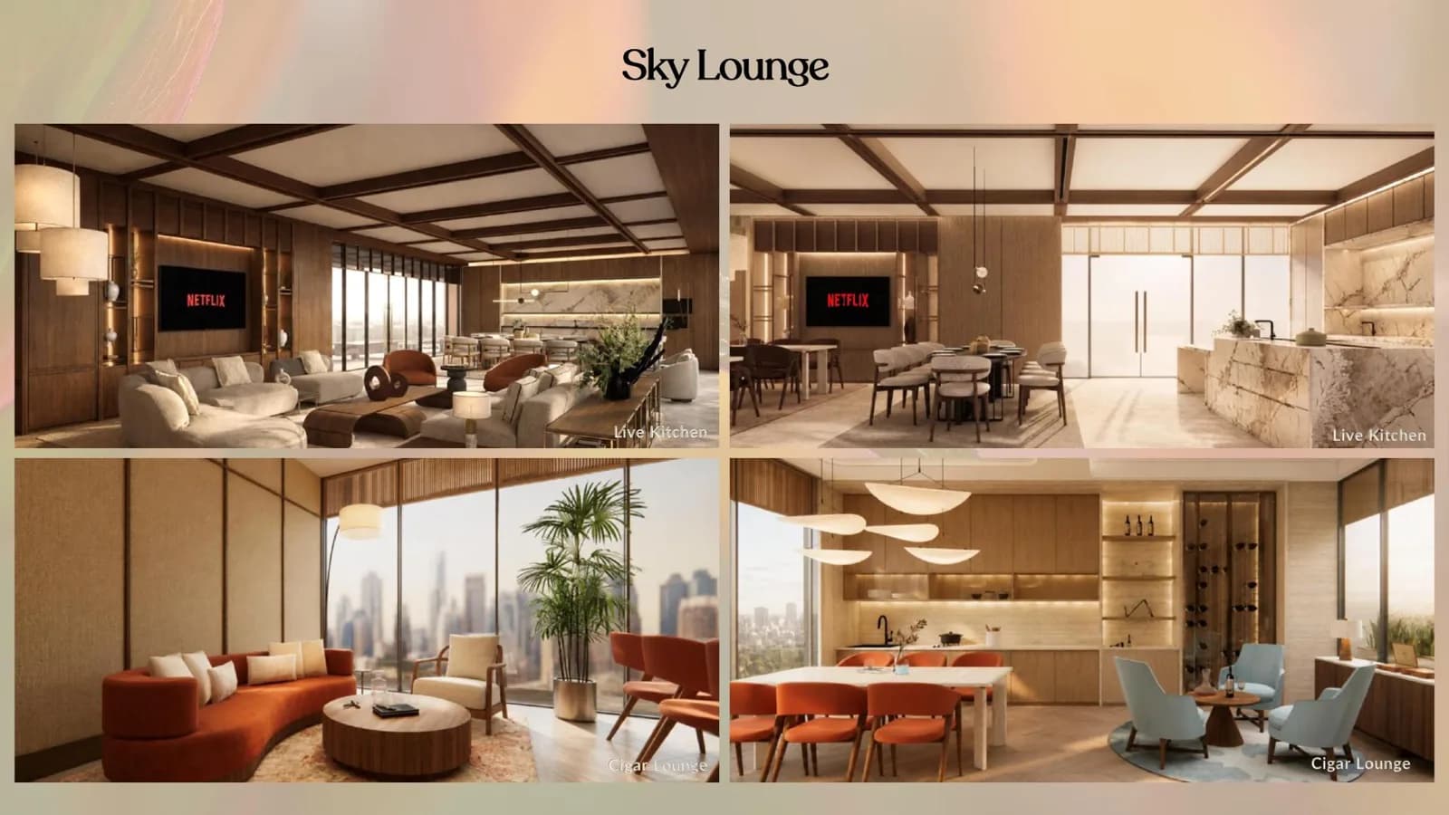 Amora Residence Tower B Level 44 sky lounge with live kitchen
