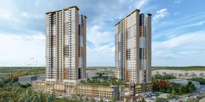 Daya 1 Residences dual tower building facade, Taman Daya Austin Johor Bahru