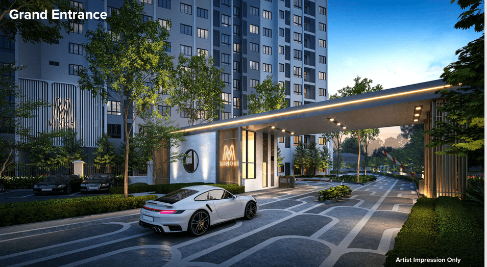 M Minori grand entrance drop-off area, Mount Austin Johor Bahru by Mah Sing Group
