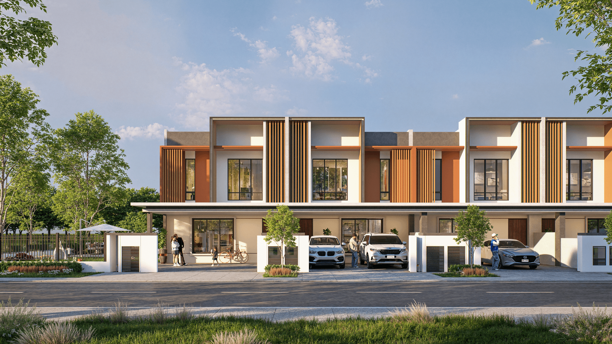 Meadow Heights P1-P3 terrace house facade exterior view, Ulu Tiram Johor Bahru